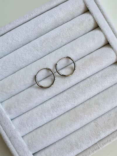 Özel Seri Silver Düz Halka Küpe