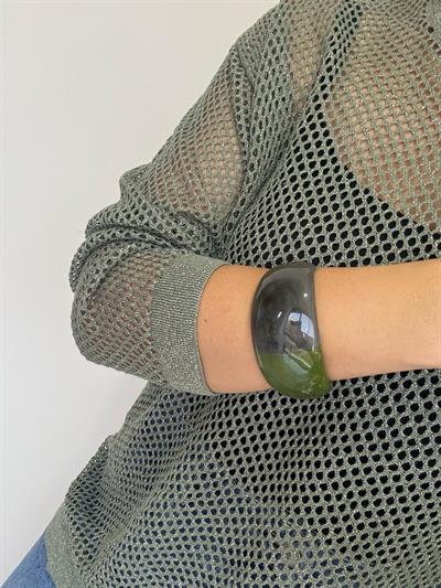 Yeşil - Füme Kemik Bilezik