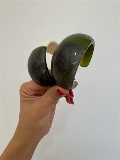 Yeşil - Füme Kemik Bilezik