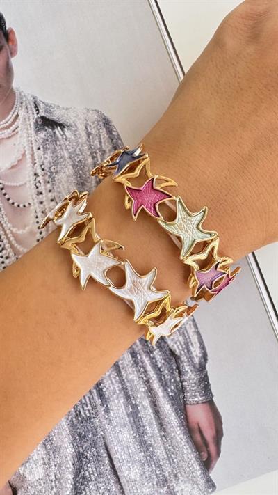 Yıldız Krem Renk Seramik Bilezik