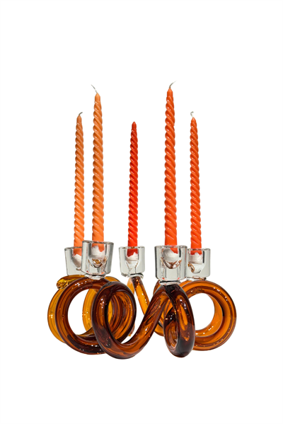Amber 5'li Büyük İthal Şamdan