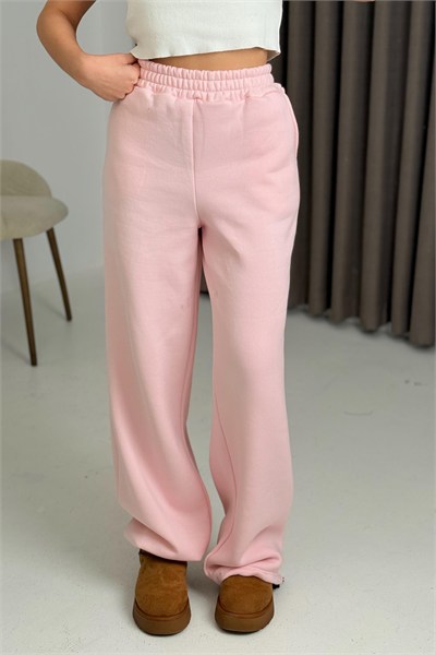 Pembe Paçası Ayarlanabilir Eşofman Pantolon