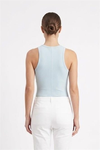 Açık Mavi Bisiklet Yaka Body