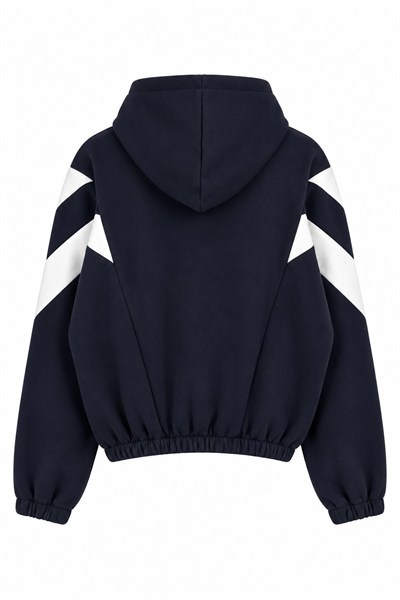 Parlament Beli Lastikli Kapüşonlu Sweatshirt