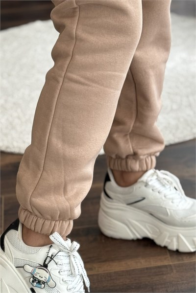 Vizon Beli Bağcıklı Eşofman Pantolon