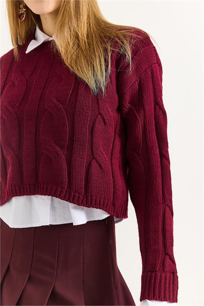 Bordo Garnili Crop Kazak