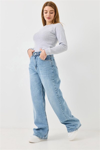 Mavi İspanyol Paça Bol Jeans