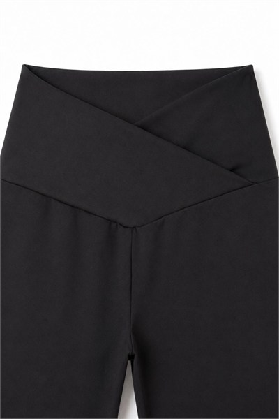 Siyah Toparlayıcı Polyester Tayt