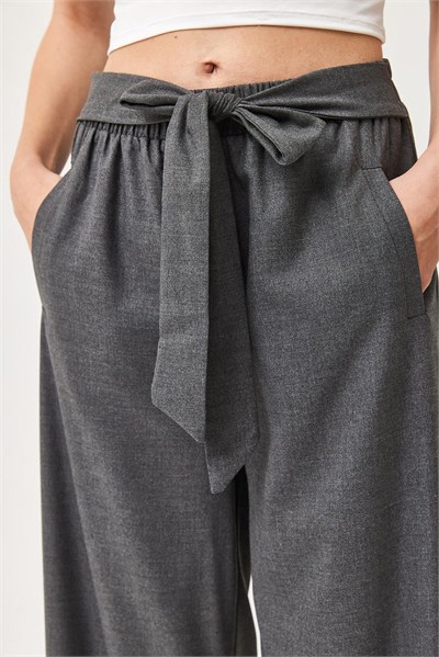 Füme Kemerli Bol Paça Pantolon