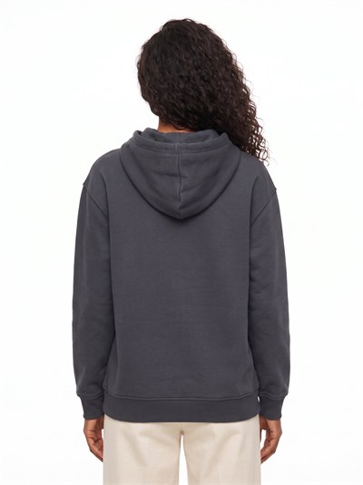 Antrasit Oversize Kapüşonlu Sweatshirt