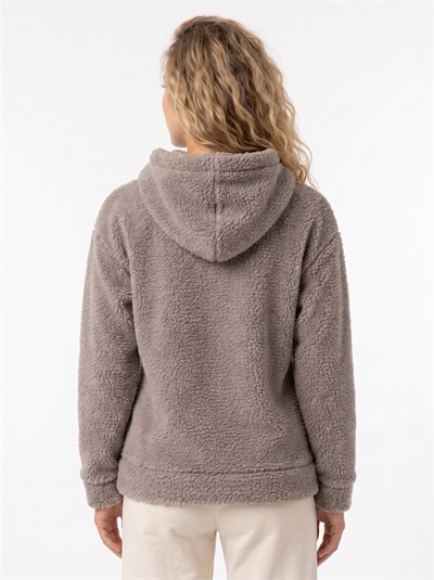Füme Kapüşonlu Welsoft Sweatshirt