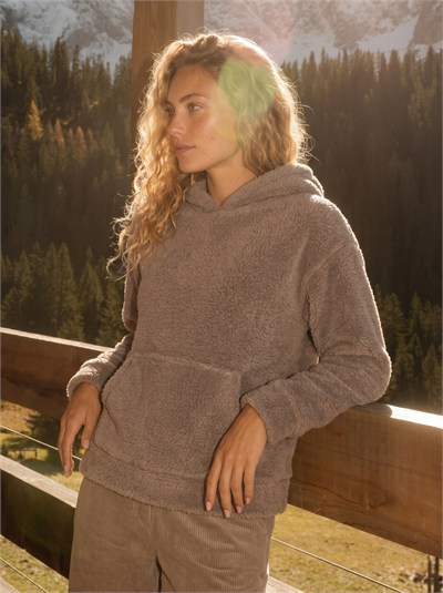 Füme Kapüşonlu Welsoft Sweatshirt