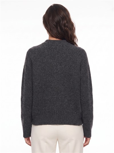 Antrasit Reglan Kol Triko Kazak