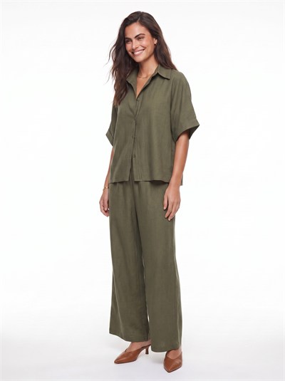 Haki Oversize Geniş Paça Takım