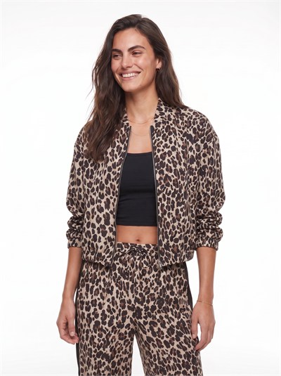Leopar Yan Çizgili Pantolon