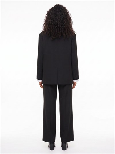 Siyah Oversize Ceketli Takım