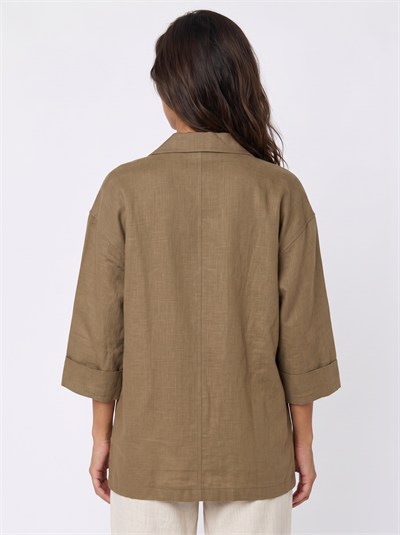 Vizon Kruvaze Oversize Blazer Ceket