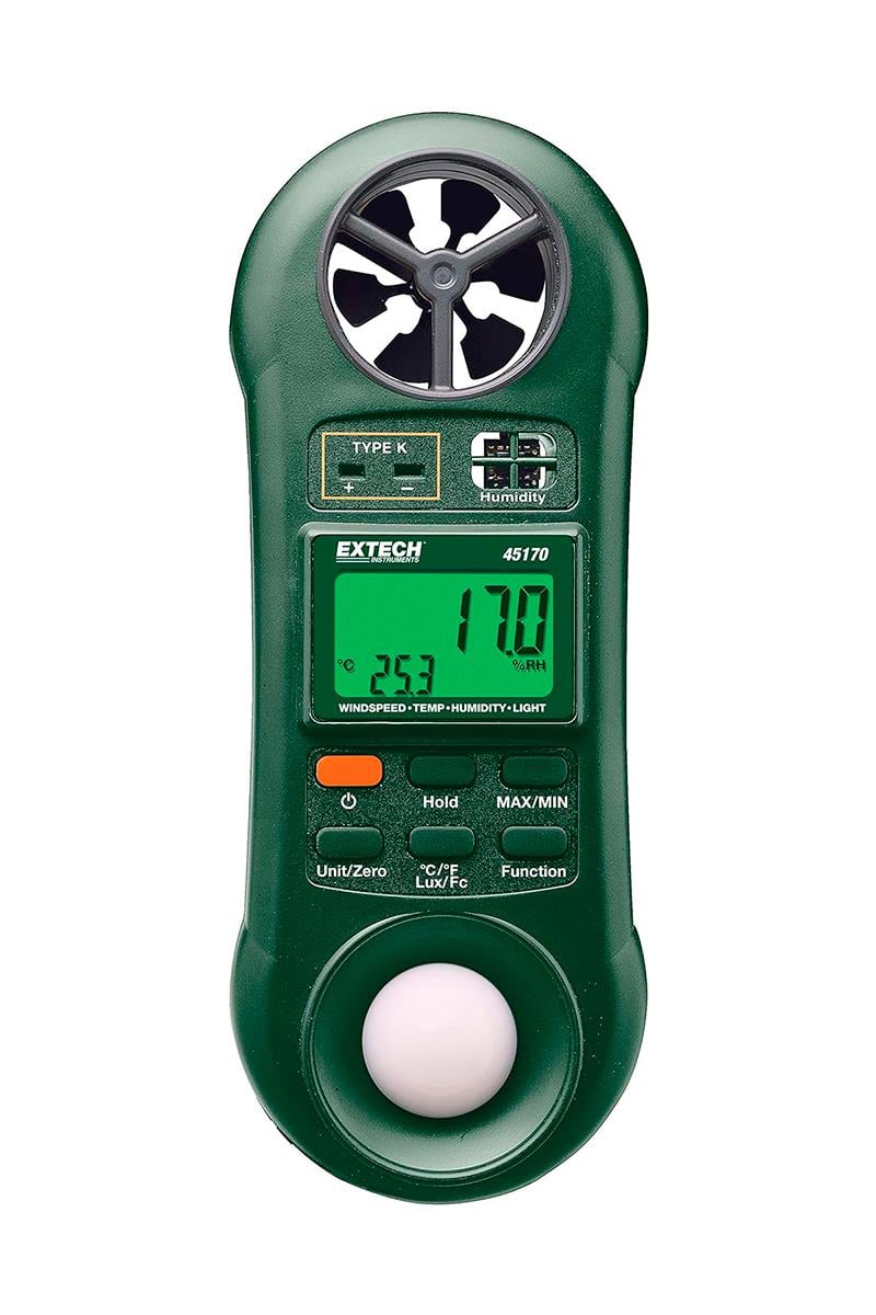 Extech 45170 Çevresel Ölçüm Cihazı (Sıcaklık-Nem-Hava Hızı-Işık)