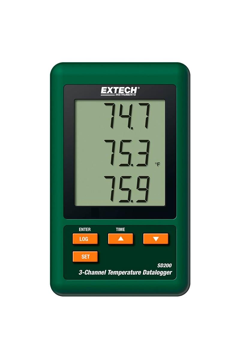 Extech SD200 3 Kanallı Sıcaklık Kayıt Cihazı (K Tip Termokupl)