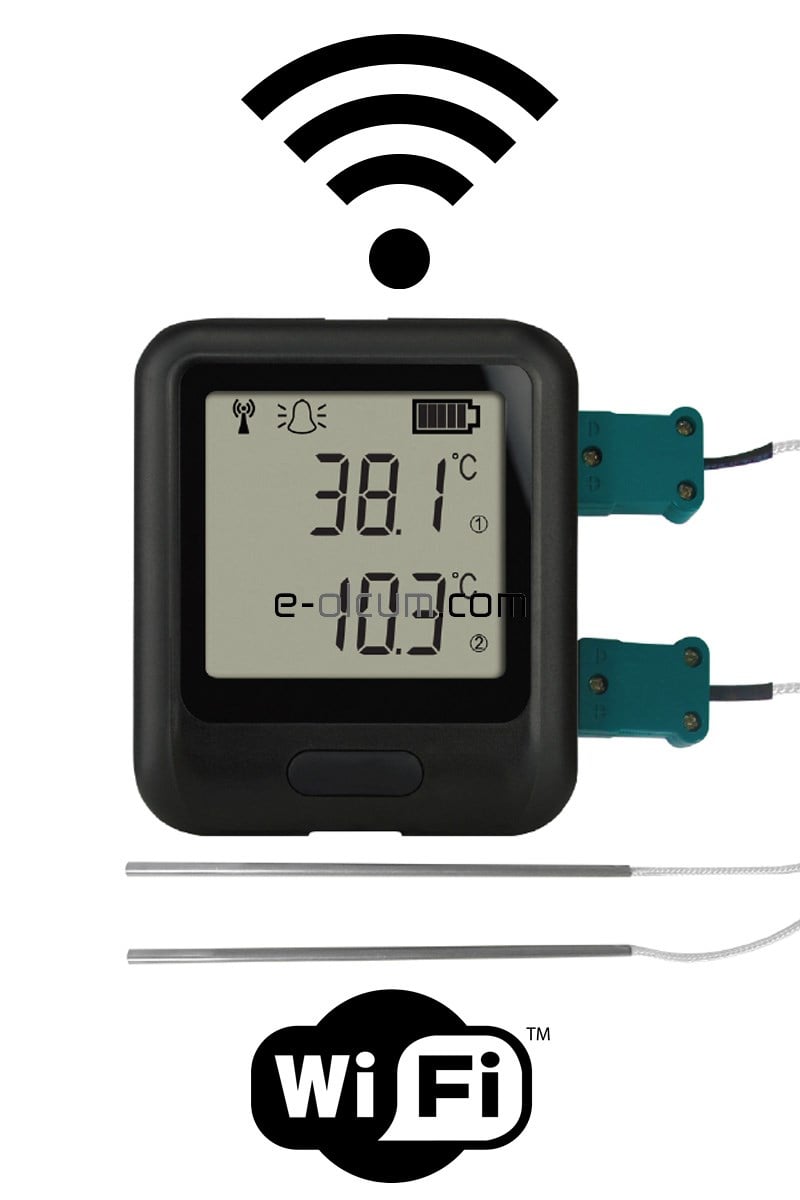 wifi baglantili cift termokupl girisli datalogger