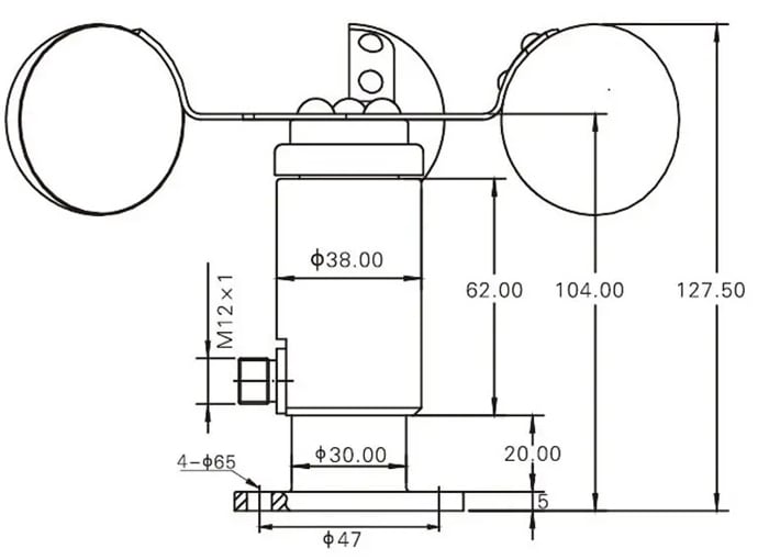 PCE FST-200-201-I Kupalı Rüzgar Sensörü (4-20 mA)