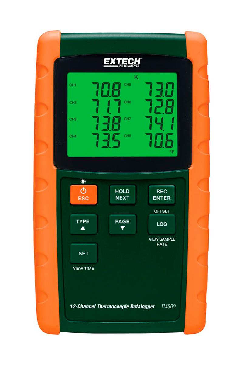 Extech TM500 12 Kanallı Termokupl Kayıt Cihazı