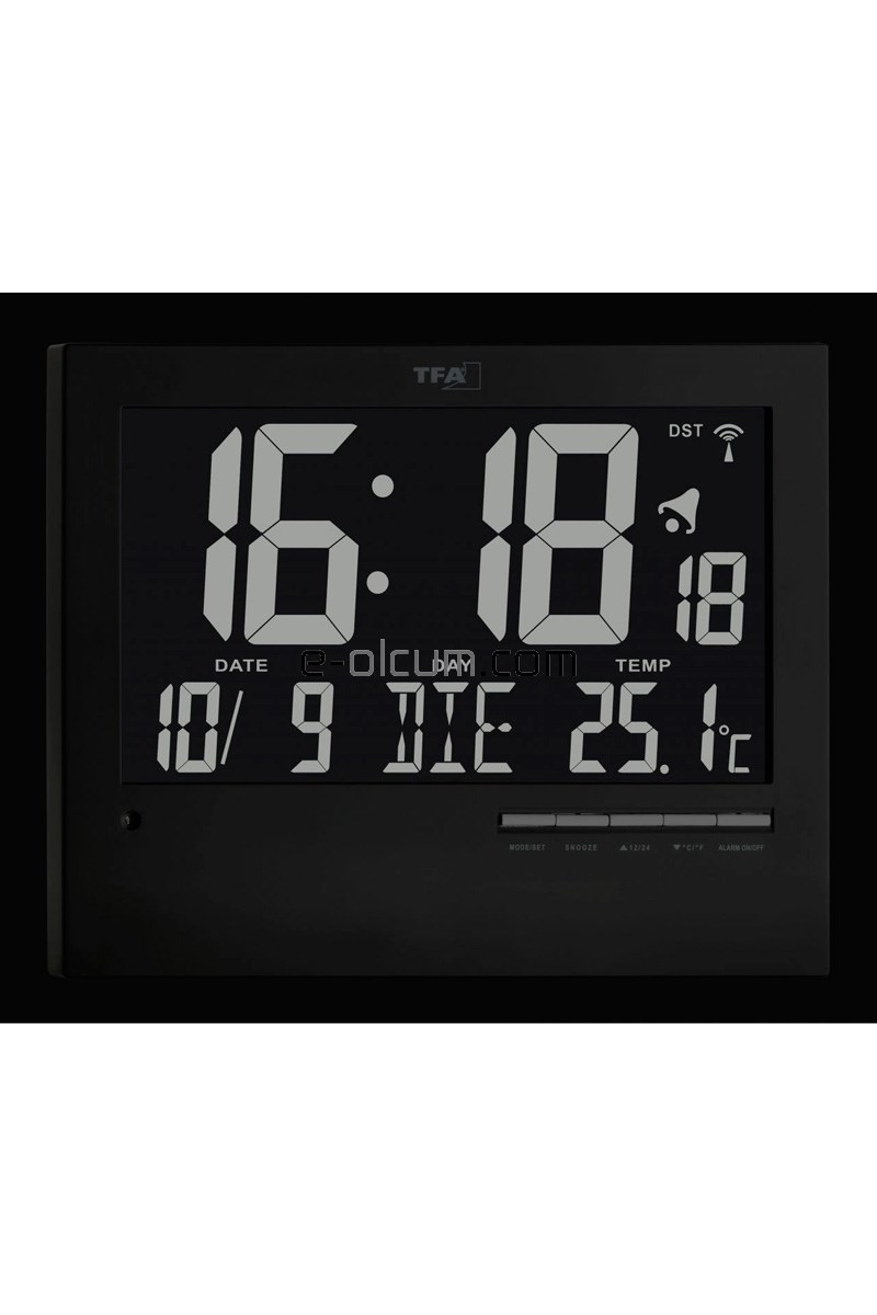 TFA 60.4508 Otomatik Aydınlatmalı Dijital Saat ve Termometre