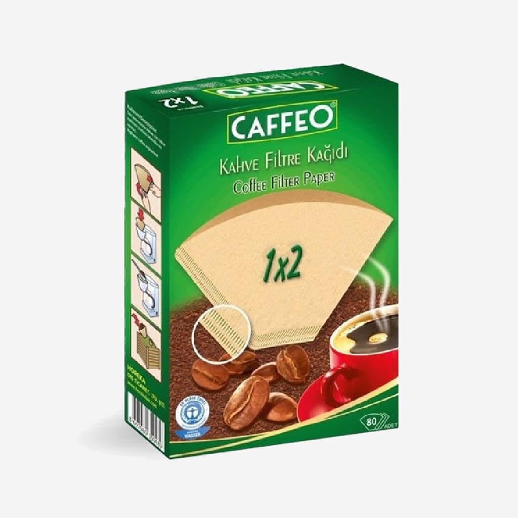 Kahve Filtre Kağıdı Caffeo 1x2 80 Adet | Ağartılmamış Doğal Kağıt