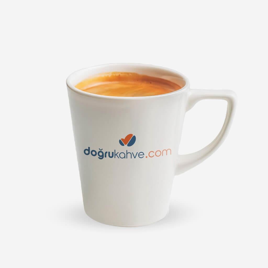 Porselen Mug Kupa | Doğru Kahve Baskılı 220 ml