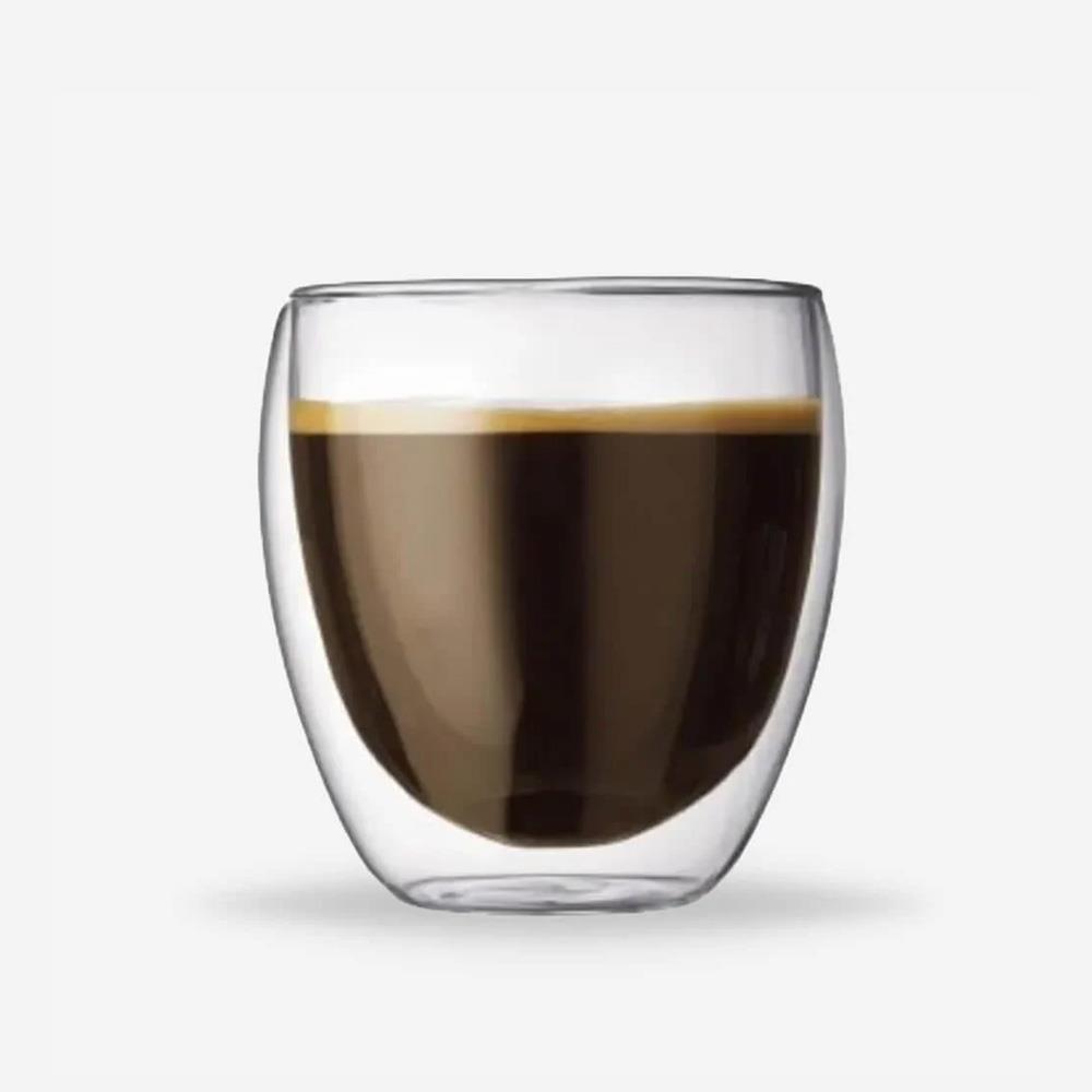 Çift Katmanlı Cam Kahve Bardağı | 80 ml