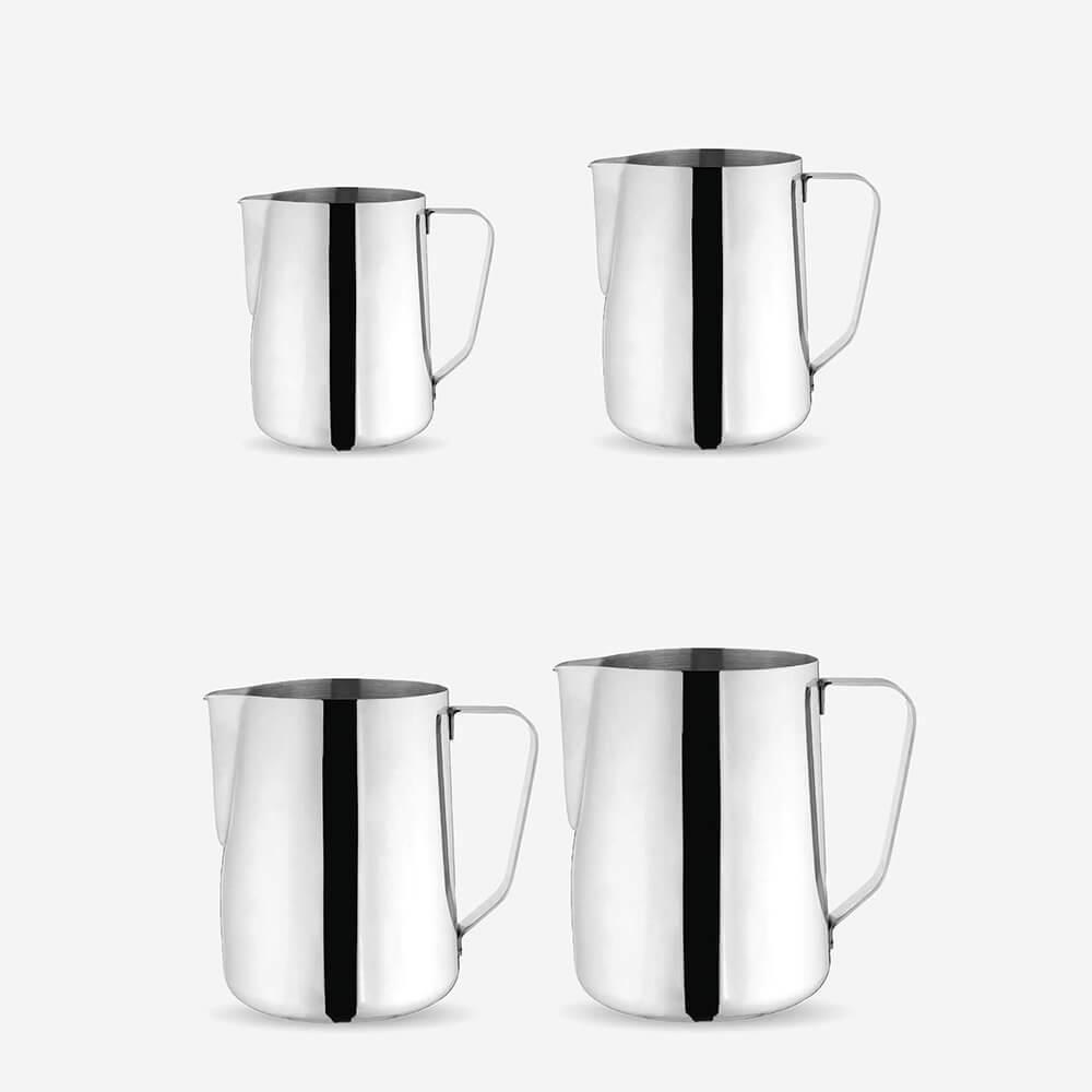 Süt Potu Barista Pitcher Seti - Paslanmaz Çelik | 350ml + 500ml + 700ml + 1000ml