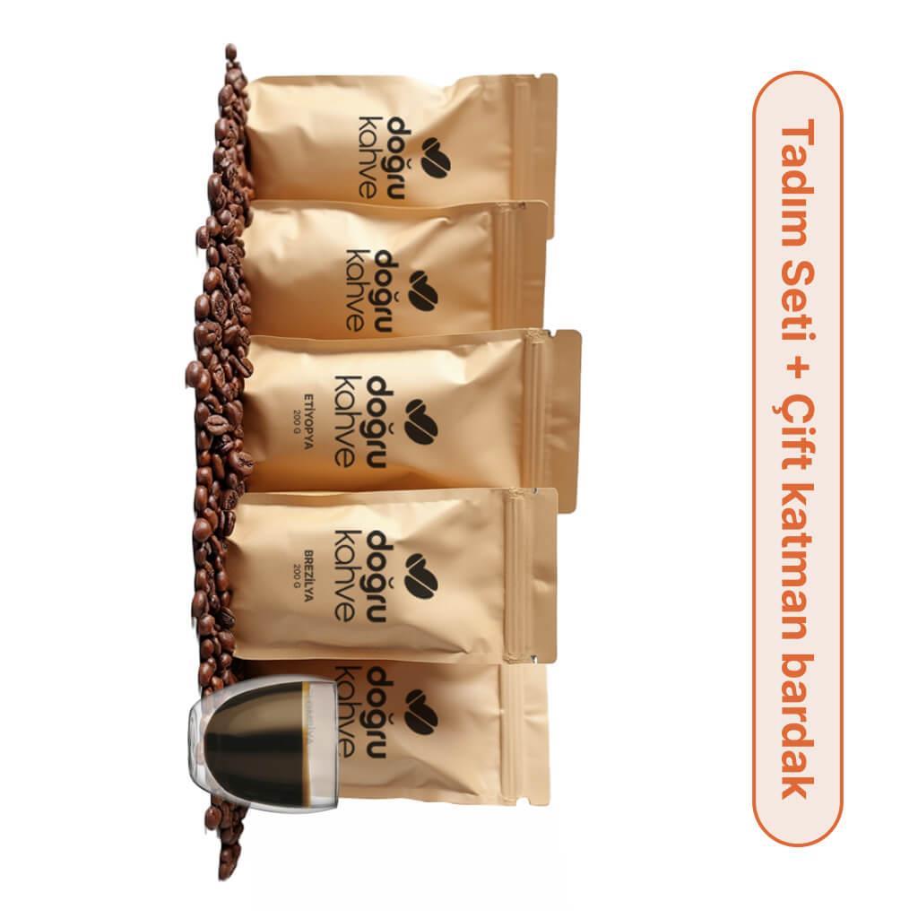 Tadım Seti + Çift Katmanlı Bardak 250 ml