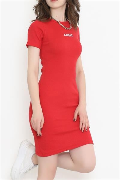 Dantel BABE&ANGEL Serisi Kırmızı Elbise 