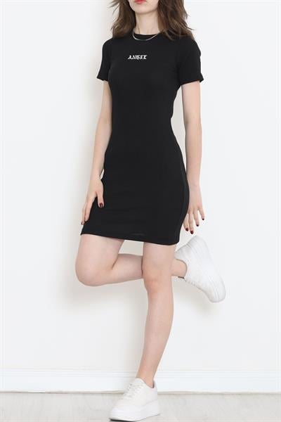 Dantel BABE&ANGEL Serisi Siyah Elbise 