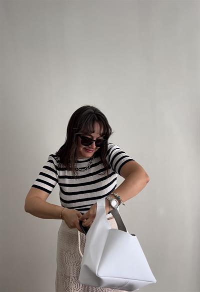 Dantel Beyaz El Kol ve Omuz Çantası 