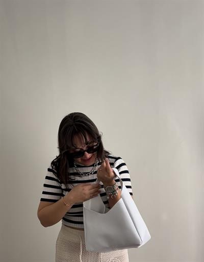 Dantel Beyaz El Kol ve Omuz Çantası 