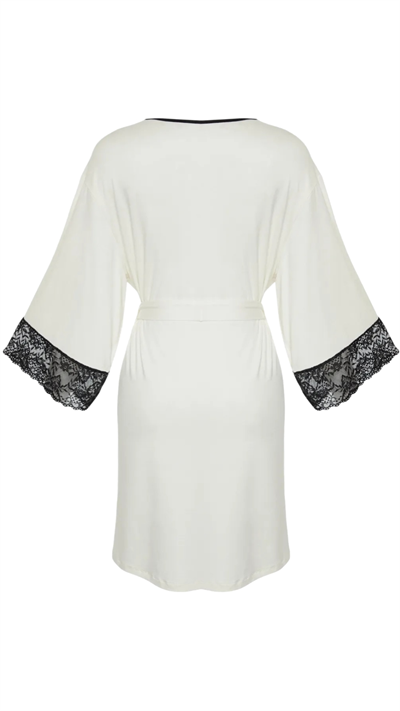 Dantel İhtişam Sabahlık Saten Şort Büstiyer Set