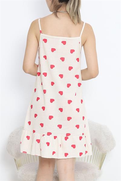 Dantel Kalp İp Askılı Gecelik & Elbise