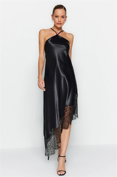 Dantel Rana Saten Gecelik & Elbise