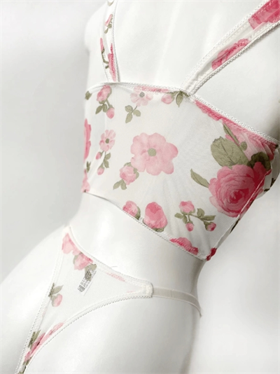 Dantel Rose Love Büstiyer Takım