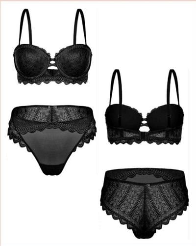 Dantel Siyah Tasarım Sütyen Takım 