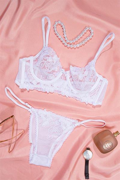 Dantel Vintage Birde Bralet Takımı