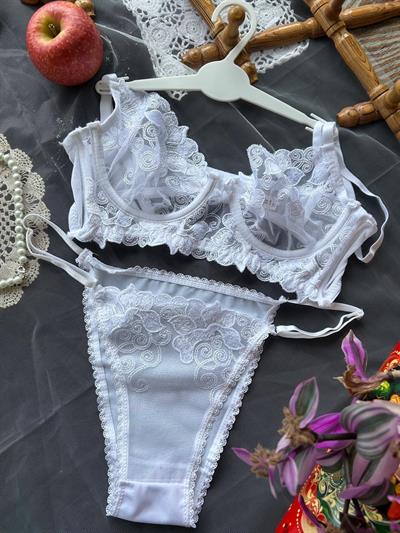 Dantel Vintage Birde Bralet Takımı