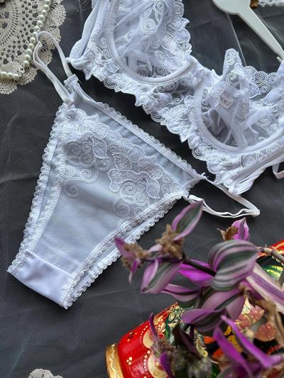 Dantel Vintage Birde Bralet Takımı