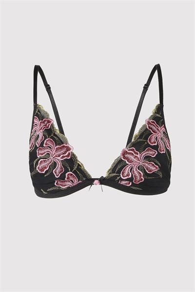 Dantel Vintage Rose Bralet Takımı