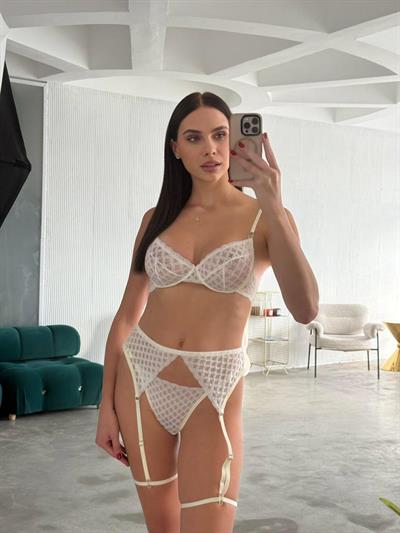 Beyaz İnci Dantel Jartiyer Takımı