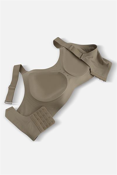 Bulut Koleksiyonu Lazer Kesim Dikişsiz C & D Cup Büyük Beden Sütyen Ten Haki