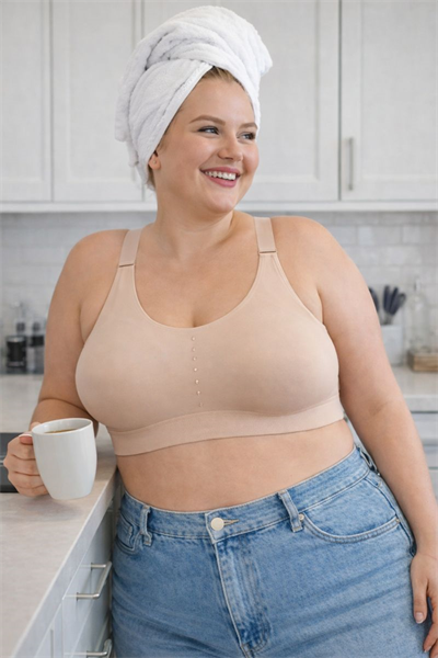 Bulut Koleksiyonu Lazer Kesim Dikişsiz C & D Cup Büyük Beden Sütyen Ten 