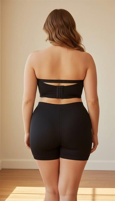 Bulut Koleksiyonu Lazer Kesim Dikişsiz Straplez B C D Cup Büyük Beden Siyah Sütyen