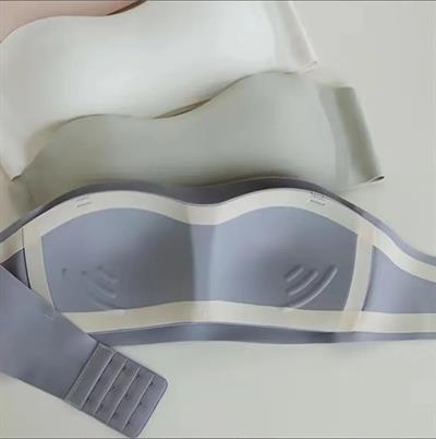 Bulut Lazer Kesim Açık Mavi Straplez Sütyen